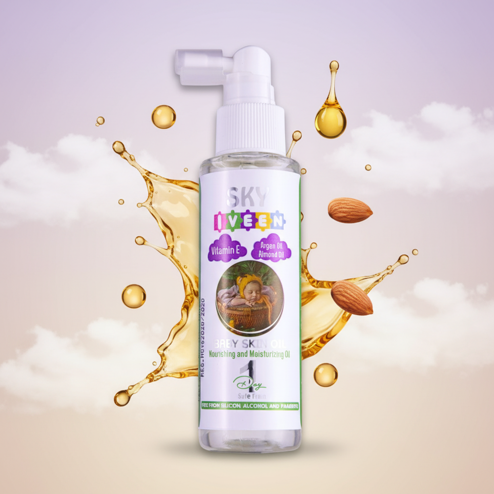 Baby Body Oil – Sky Iveen Argan & Sweet Almond with Vitamin E 125ml